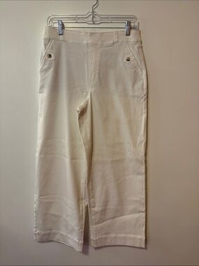 NWOT SPANX White Cropped Wide Leg Pants Size Large